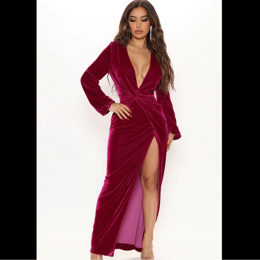 Velvet maxi dress